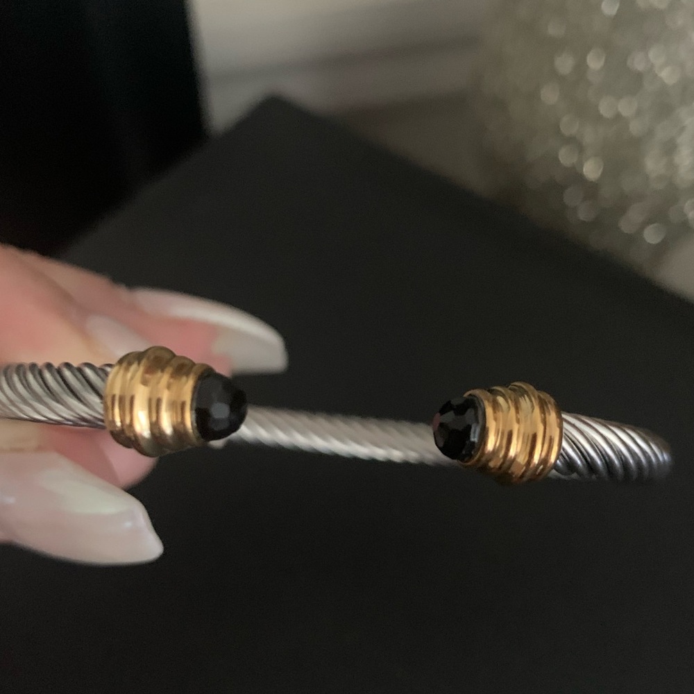 Stainless Steel DYI (David Yurmen Inspired) Braided Cuff Bangle Bracelet - Picture 2 of 11
